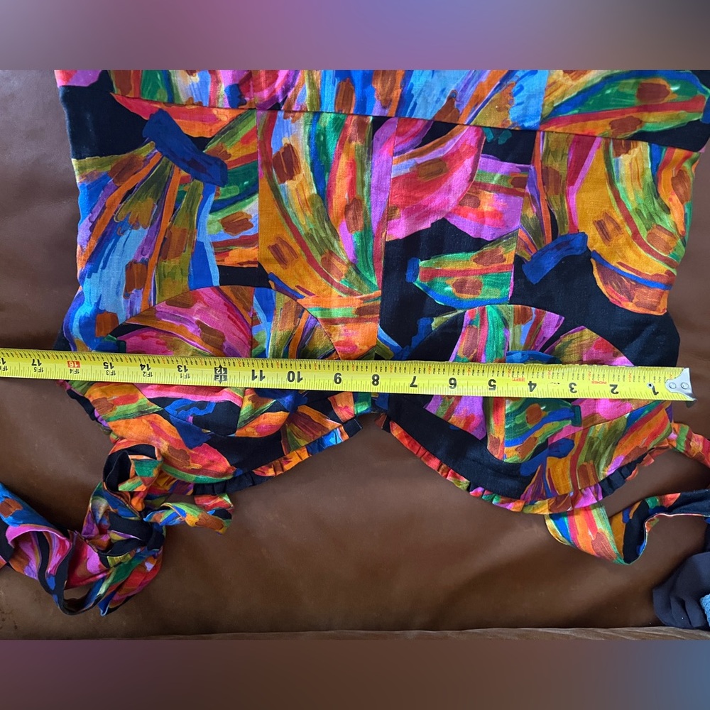 Farm Rio Colorful Abstract Banana Women's Dress - Picture 9 of 10